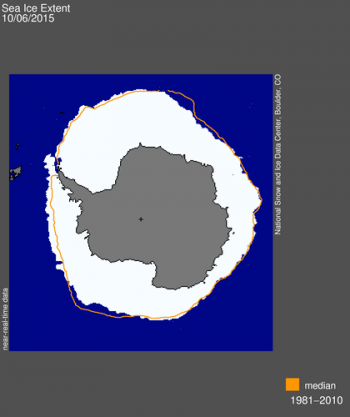 Sea ice extent, 06-10-2015